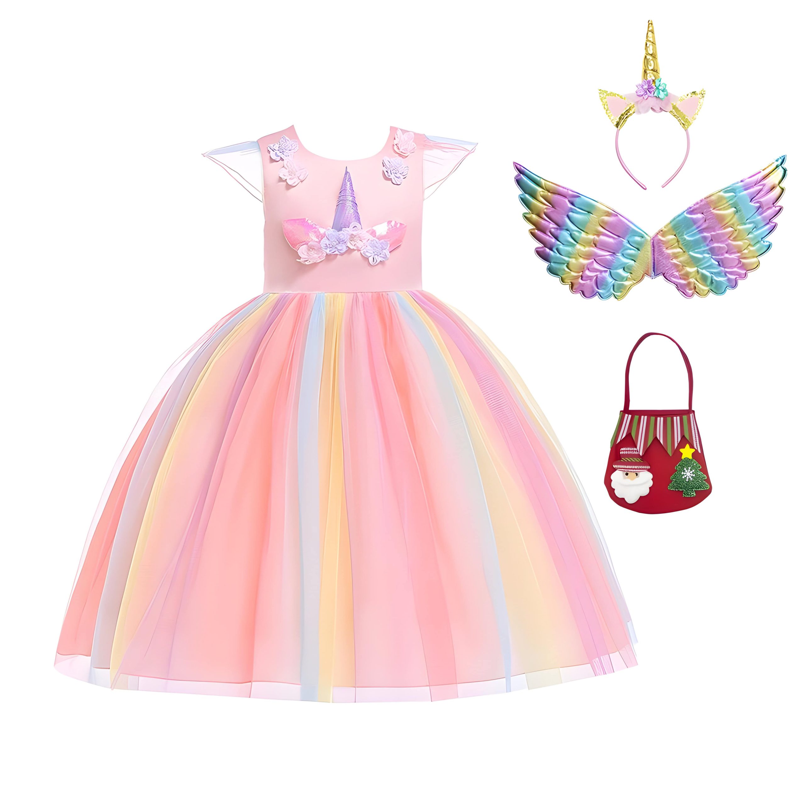 tenue anniversaire fille licorne multicolore