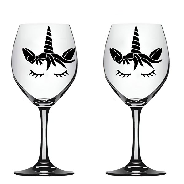 set d'autocollants licorne pour tasses et mugs