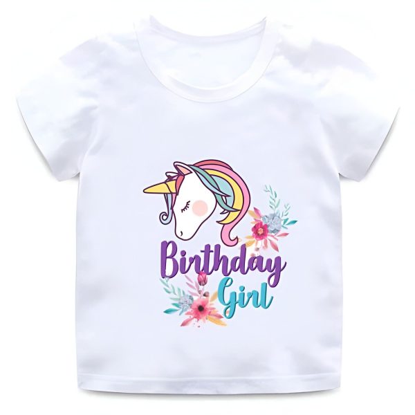 T shirt Licorne Original Anniversaire pour Filles