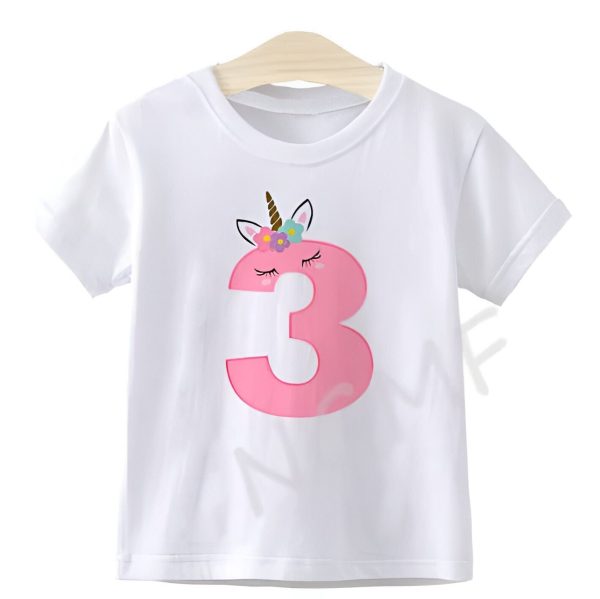 T shirt Licorne pour Enfant 3ème Anniversaire