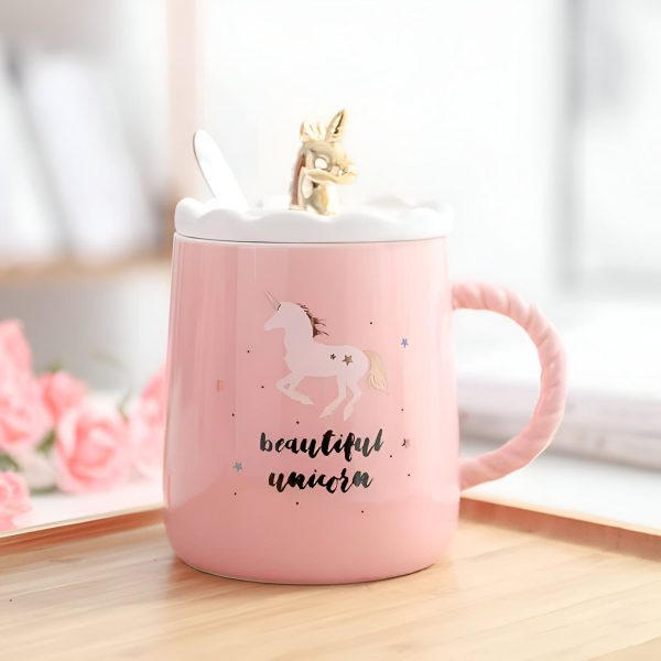tasse a licorne vintage rose