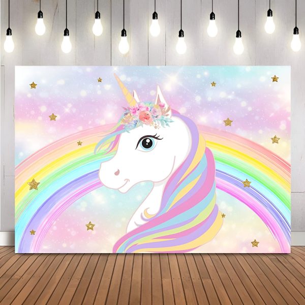 toile de fond licorne anniversaire