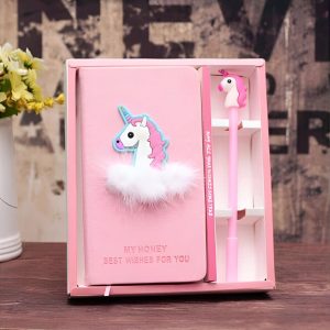 Journal licorne squishy avec stylo