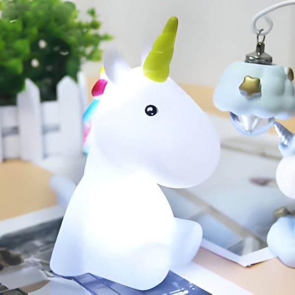 veilleuse licorne mignonne à minuterie